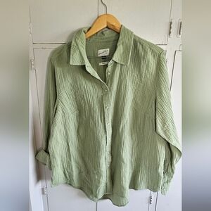 Light Green Button-Up Shirt